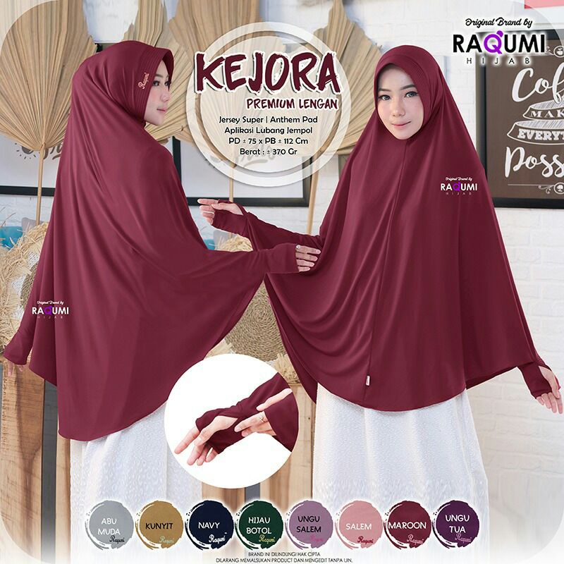 HIJAB Instan Terbaru KEJORA PREMIUM LENGAN BY RAQUMI / OOTD HIJAB / MODEL HIJAB 2022 / Style Hijab