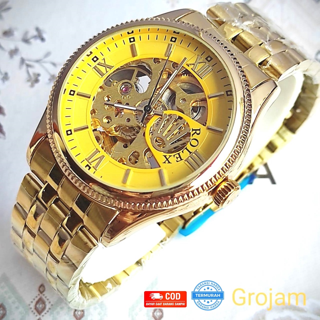 Jam Tangan Rolex Automatic Rantai Gold Jam Tangan Automatic