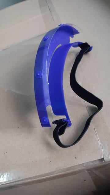 Face shield full plastik non busa mika tebal bisa di cuci