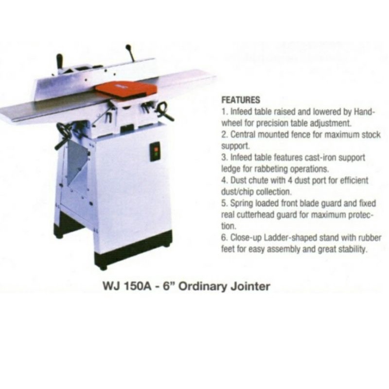 Mesin Wood Jointer 6" WJ150  / WJ 150 OSCAR