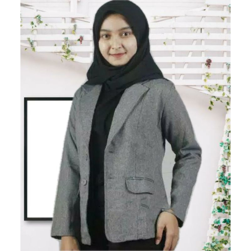 blazer formal kantor wanita lengan panjang