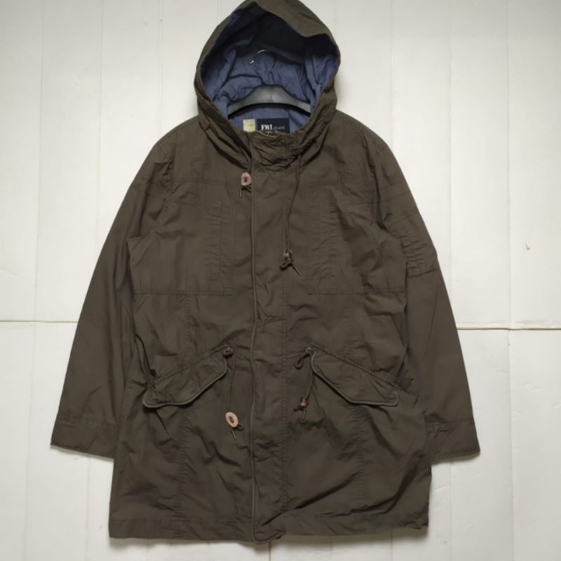 JAKET PARKA ARMY OLIVE BY FRJ JEANS SIZE L