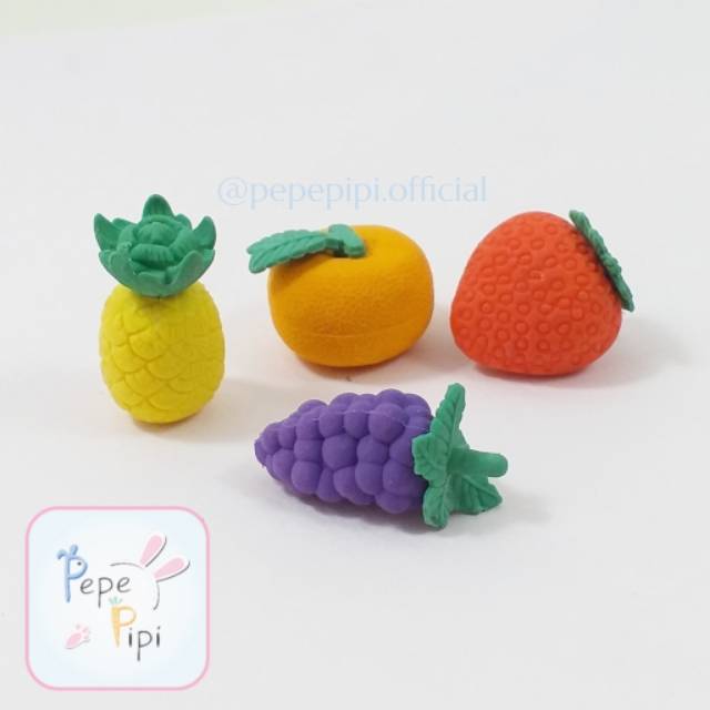 Penghapus Food Vegetable Fruit Hat - Makanan Buah Sayur Topi Pouch Eraser Setip Hapusan