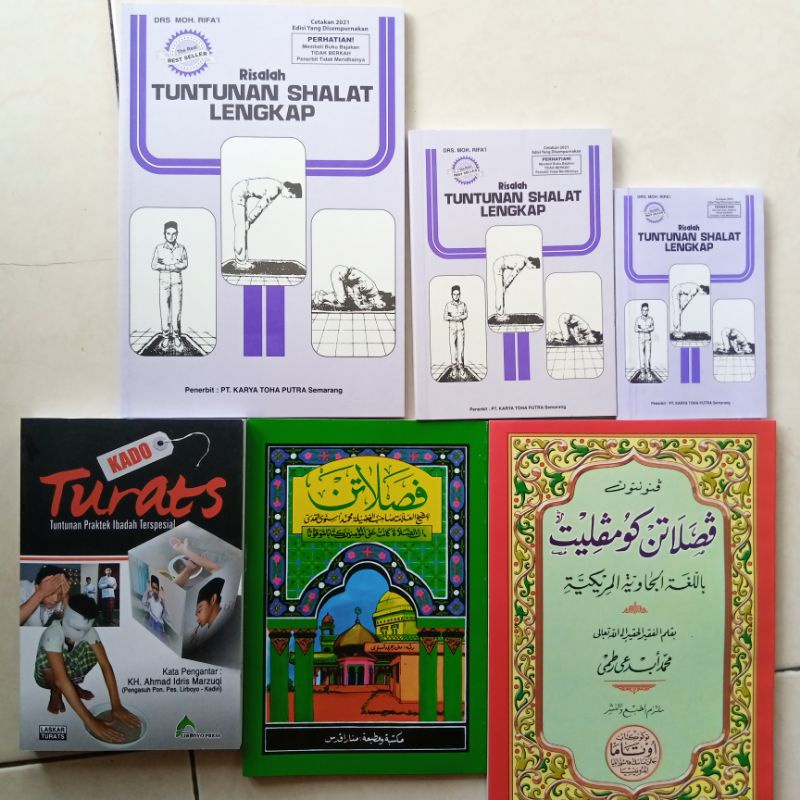 paket BUKU Fasholatan RISALAH TUNTUNAN SHALAT lengkap ukuran kecil saku sedang besar Sholat kado tur