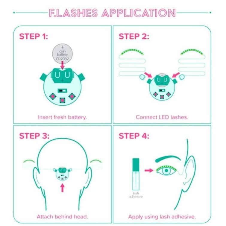 Termurah Bulu Mata LED Unik Eyelash Lampu Disko Party 7 Warna