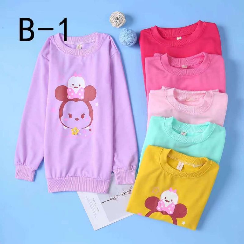 Kode: SIPO Atasan Anak Perempuan Import 4-11 Tahun Sweater Anak Import 100% kaos Anak Perempuan