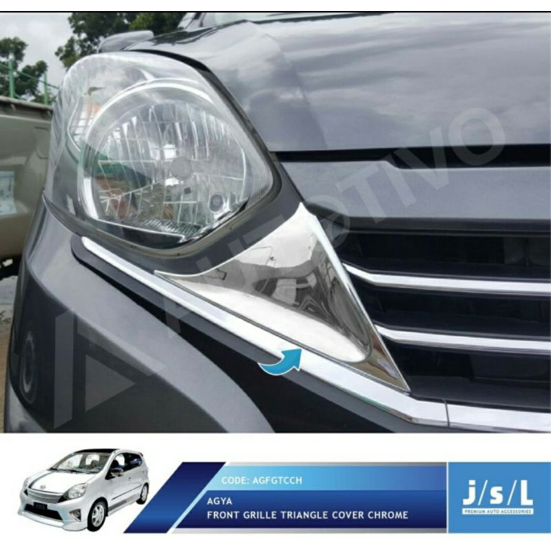 Toyota Agya Ayla / Grill Depan Bentuk Segitiga Frond Grill Jsl