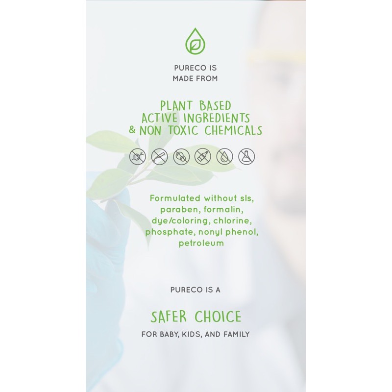 Pureco Liquid Dish and Bottle Soap 900ml - Sabun Cuci Perlengkapan dan Botol Bayi