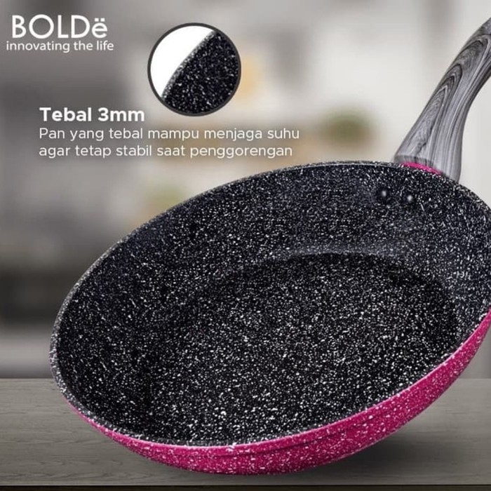 Super Pan Bolde Fry Pan 22 Cm Black Pink Granite Series