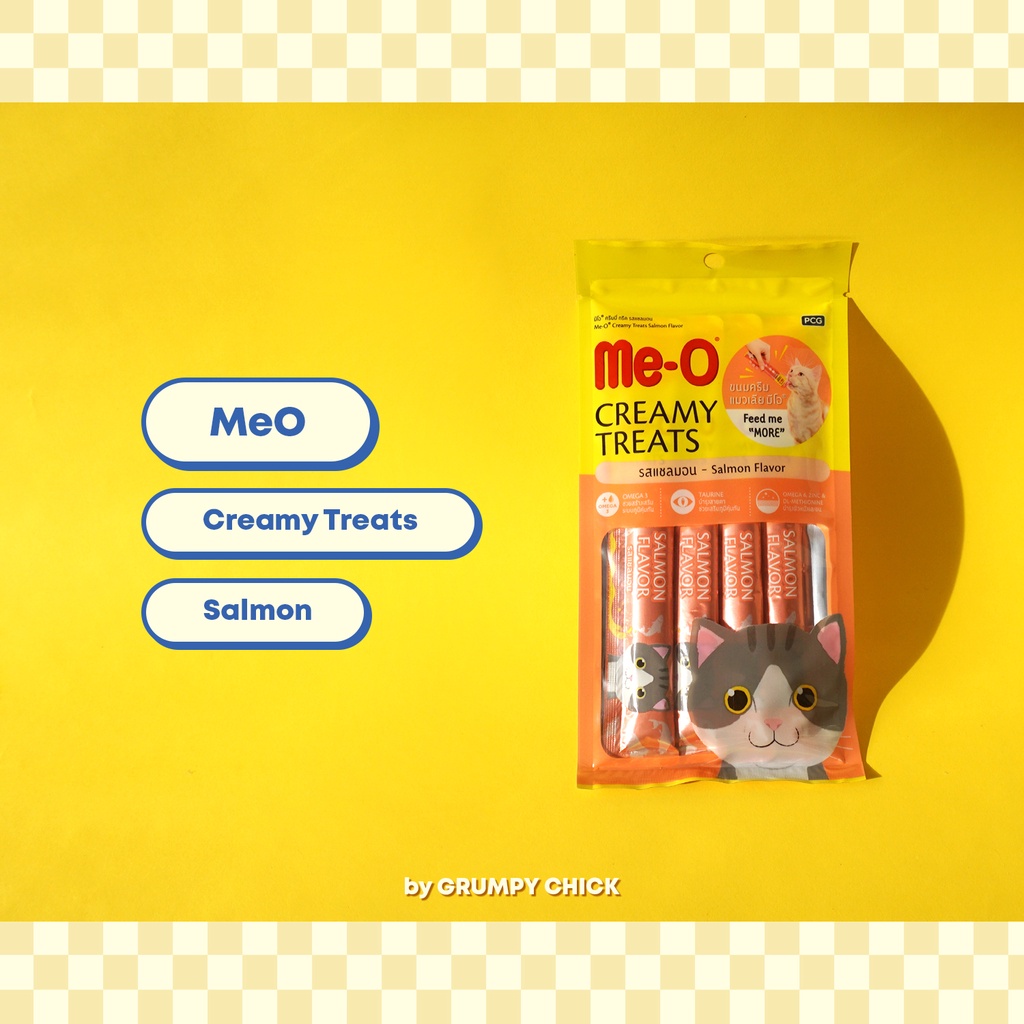 MeO Creamy Treats / Snack Kucing - Salmon (4*15g)