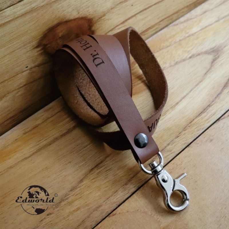 Lanyard Kulit Asli Custom