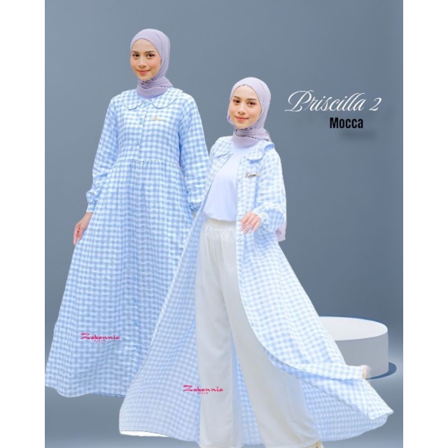 GAMIS PRISCILLA 2 ORIGINAL ZABANNIA SET PASHMINA