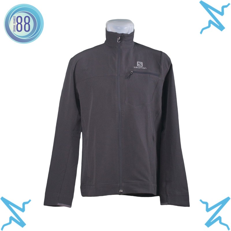 JAKET SALOMON GREY JAKET OUTDOOR JAKET PRIA CASUAL OBD SL01