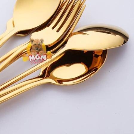 ❀ Gold SUJEO sendok makan emas korea Gold dinner Spoon korean ○