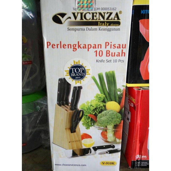 PISAU SET VICENZA HITAM SERBAGUNA PERLENGKAPAN DAPUR