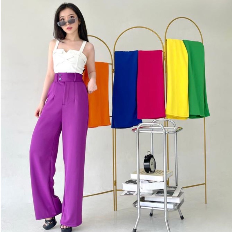 Lamora Long Cullotes Pants | Celana Kulot Highwaist | Celana Kulot Scuba