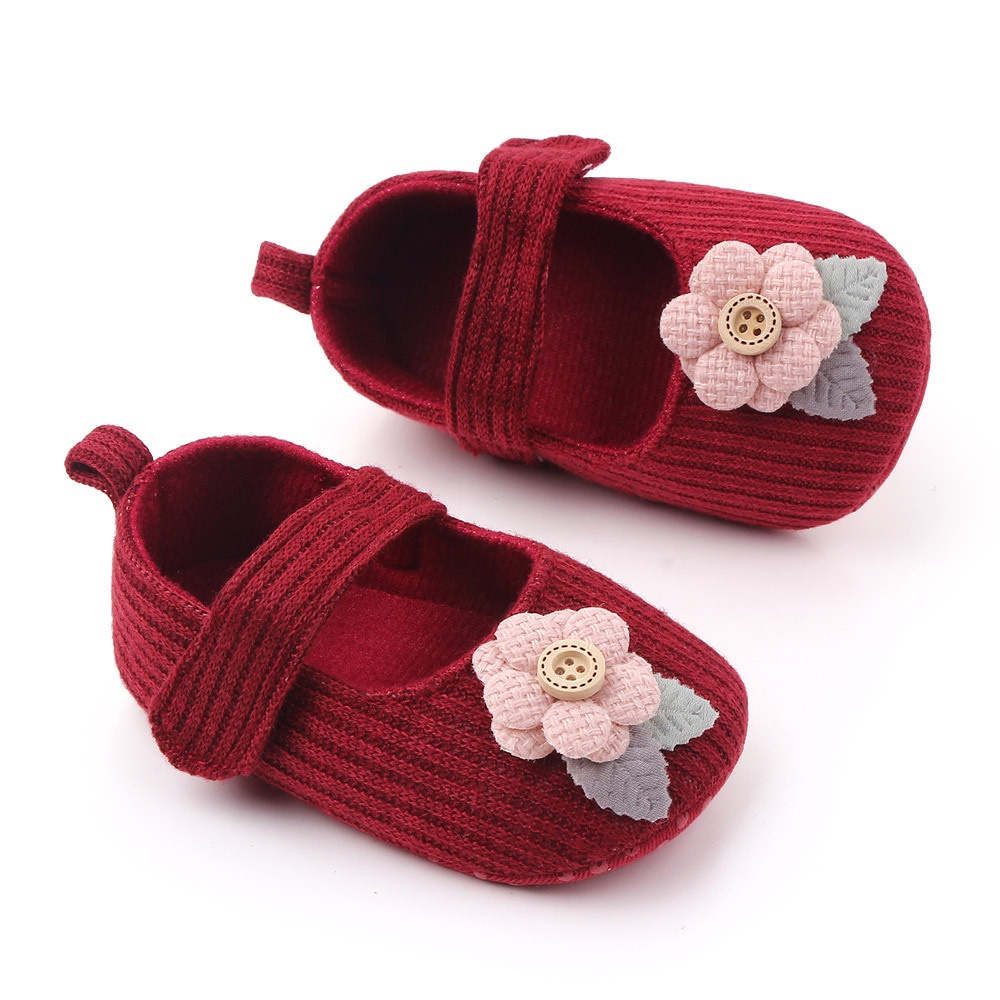 LittleAaron BUTTER FLOWER Sepatu prewalker bayi dan anak perempuan newborn 3-18 bulan Sport Termurah Sendal Bayi Anak Cewek Cowok