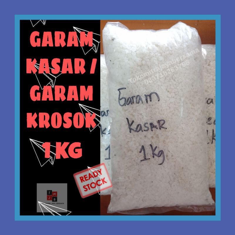 

Garam Kasar Krosok Ikan Kasar Murni Natrium Cloride 1KG 1 KG