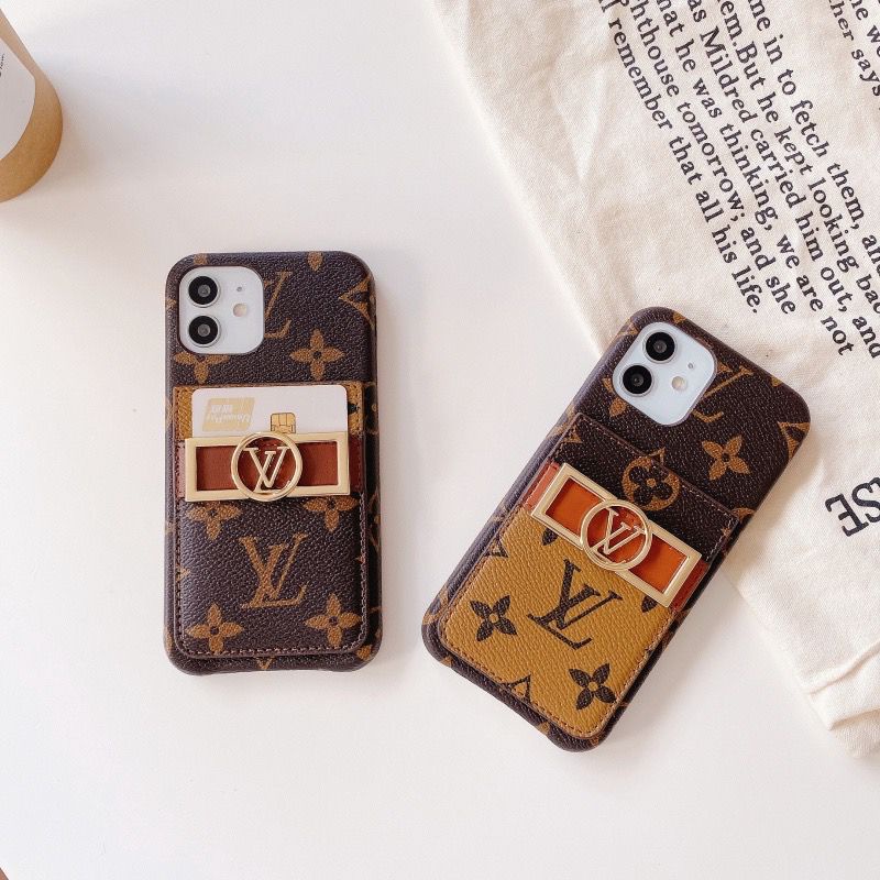 Case LV Pouch ID card Iphone 7 8 7+ 8+ X Xs Xr Max 11 12 13 Pro Max FH39