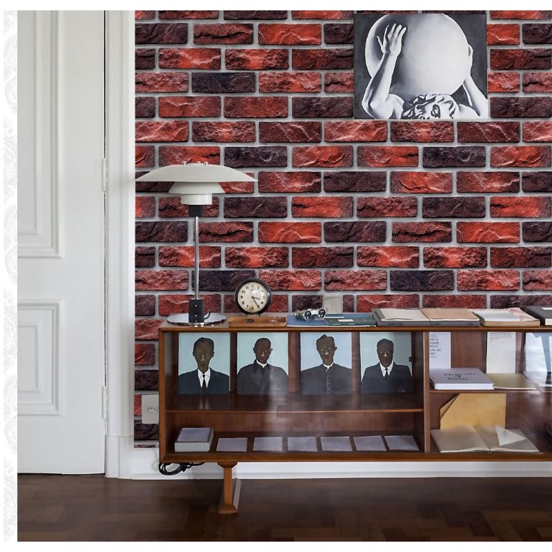 Wallpaper Dinding Bata merah