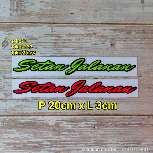 Stiker motor keren setan jalanan