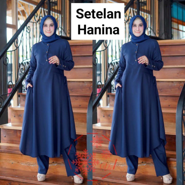 SETELAN HANINA / GAMIS WANITA FASHION / PAKAIAN MUSLIM  / FASHION PESTA