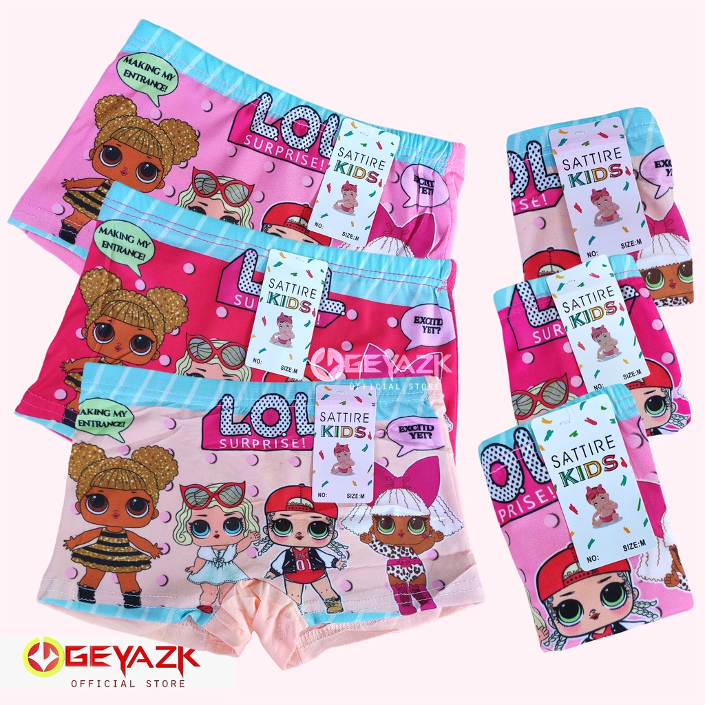 3 Pcs Celana Boxer Anak Perempuan Celana Dalam Anak