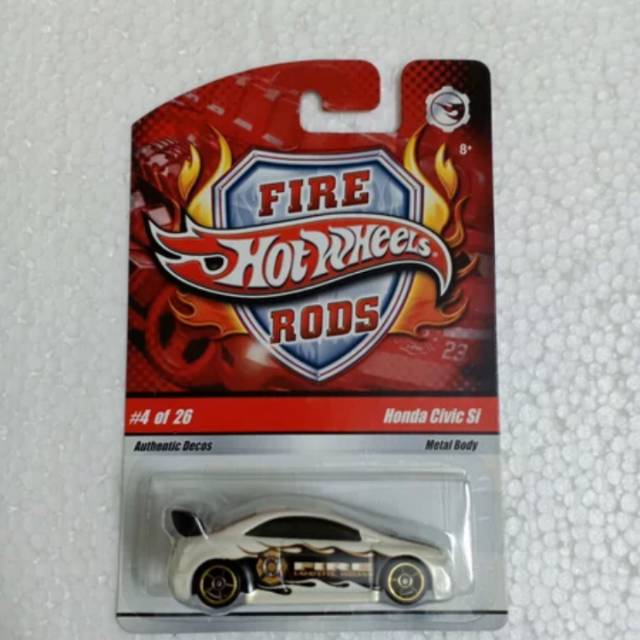 Hotwheels Fire Rods Honda Civic Si Authentic Decos Metal Body