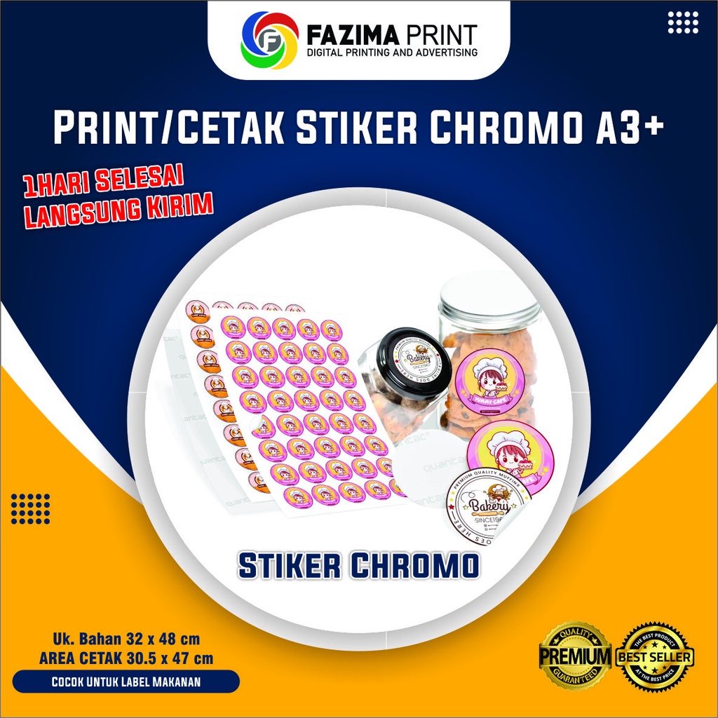 

STIKER CROMO LABEL A3+ CUSTOM