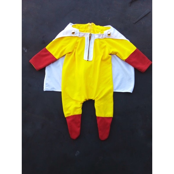 Kostum Saitama one punch man size anak (newborn, 1-3th, 3-5th)