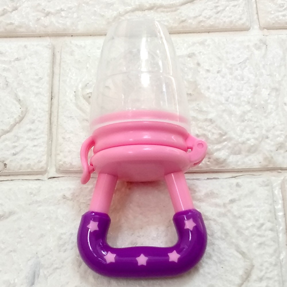 Baby FRUIT FEEDER - Reliable Empeng Saringan Buah Bayi gigitan baby weaning mpasi MP ASI-Pink (Made In China)