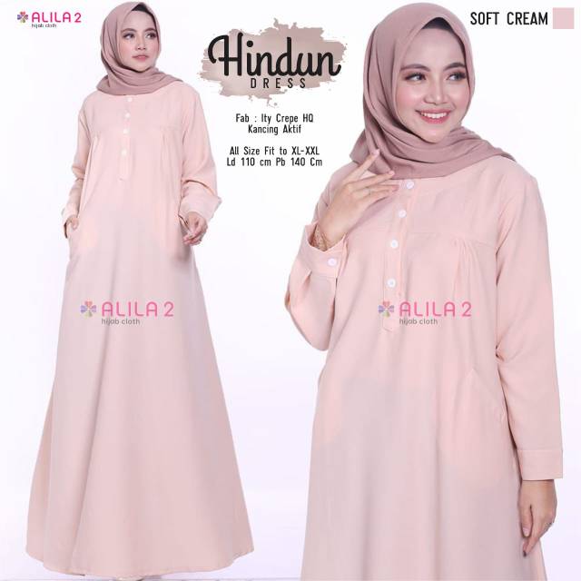 HINDUN DRESD / Gamis Dress Wanita terlaris/ drefashion murah/ konveksi BTC Solo