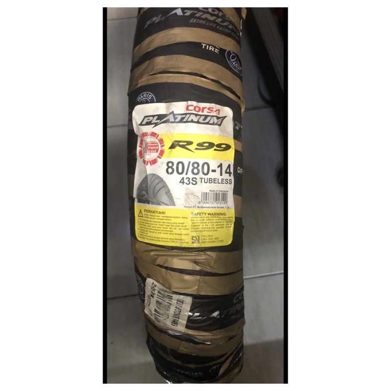 Corsa Platinum R99 . 80-80/14 Tubeless