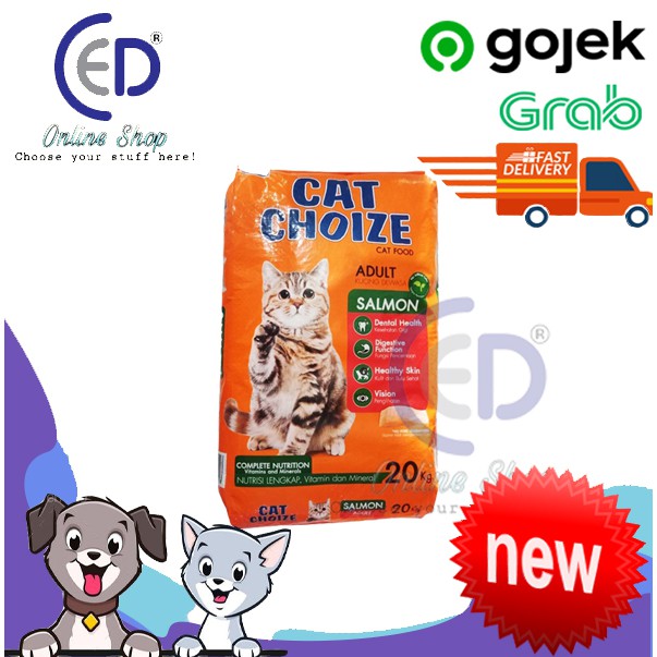 MAKANAN KUCING CAT CHOIZE SALMON 20KG (GOSEND ATAU GRAB)