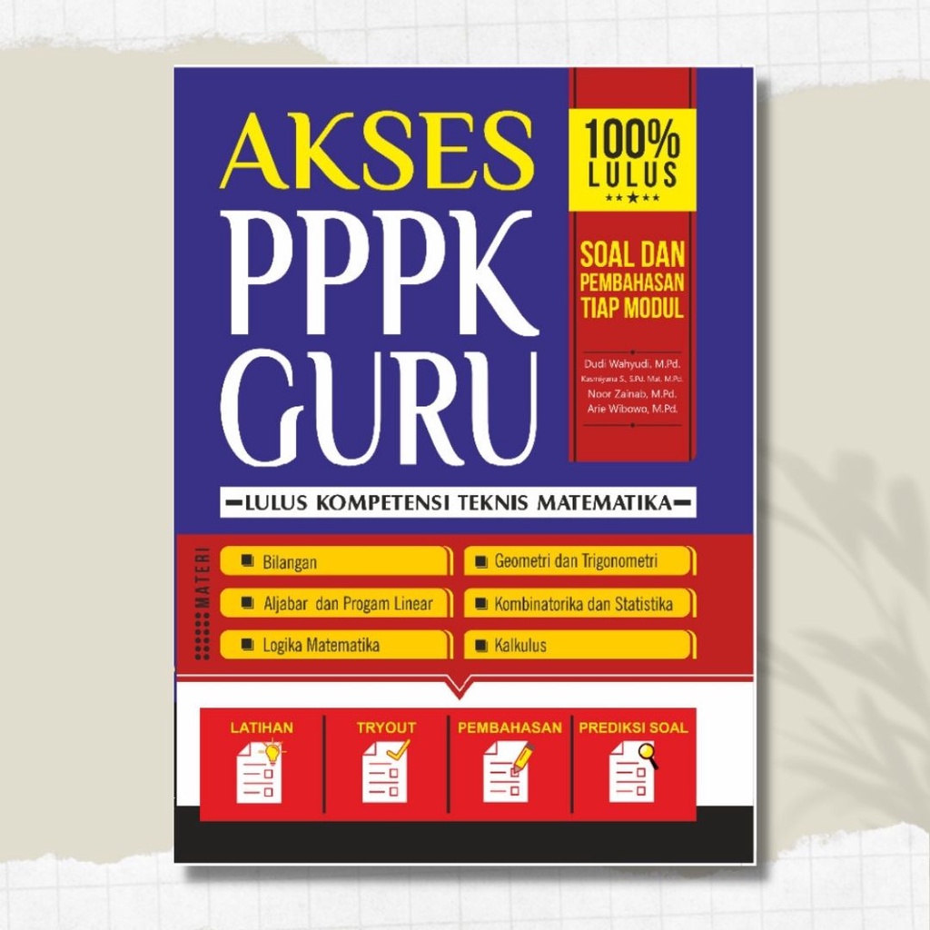 Buku Akses PPPK Guru Lulus Kompetensi Teknis Matematika Lulus PPPk 2021 - Rekomended - Original