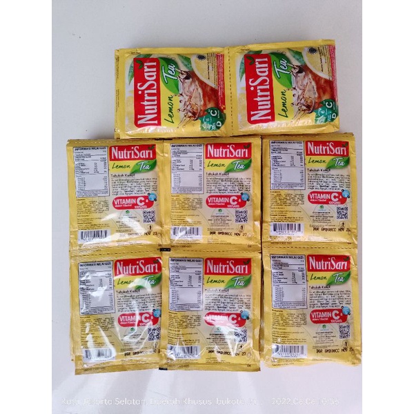 

Nutrisari lemon tea 1 renceng isi10