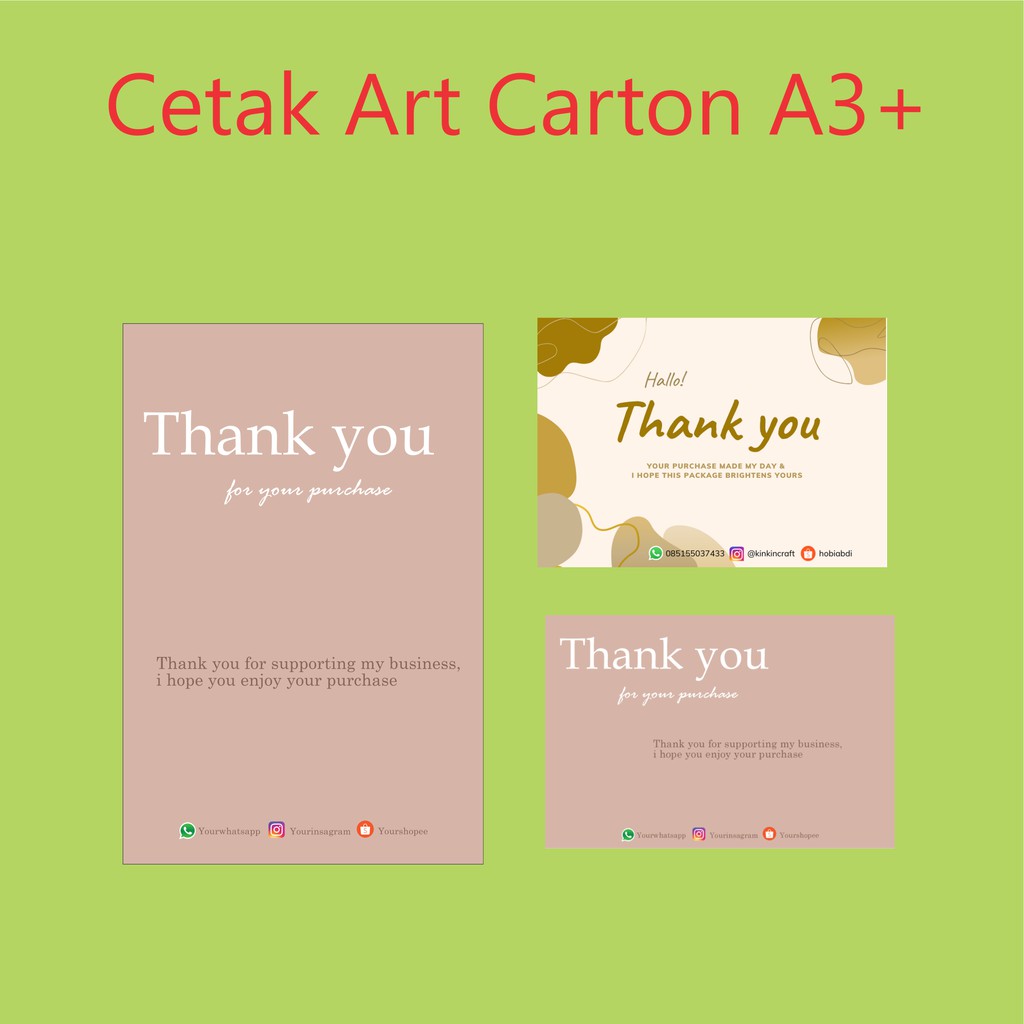 

Cetak Art Carton 210gr, 230gr, 260gr, 310gr. Jasmine Custom A3+