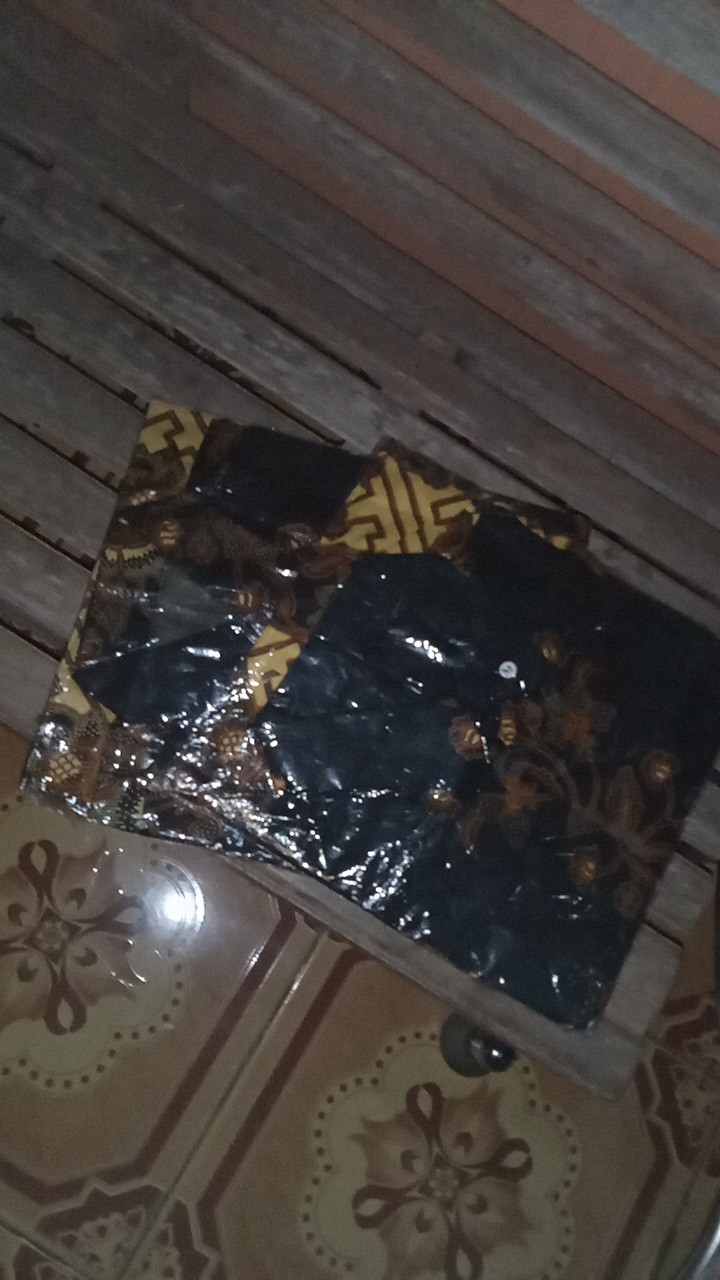 Zola_batik Batik Coupel Brokat Tile Selendang Alika Brown Azzura High Quality