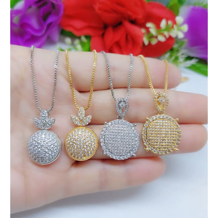 Set Kalung+Liontin Xuping Bulat Permata 045.046