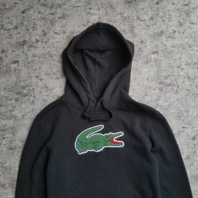 lacoste big logo hoodie