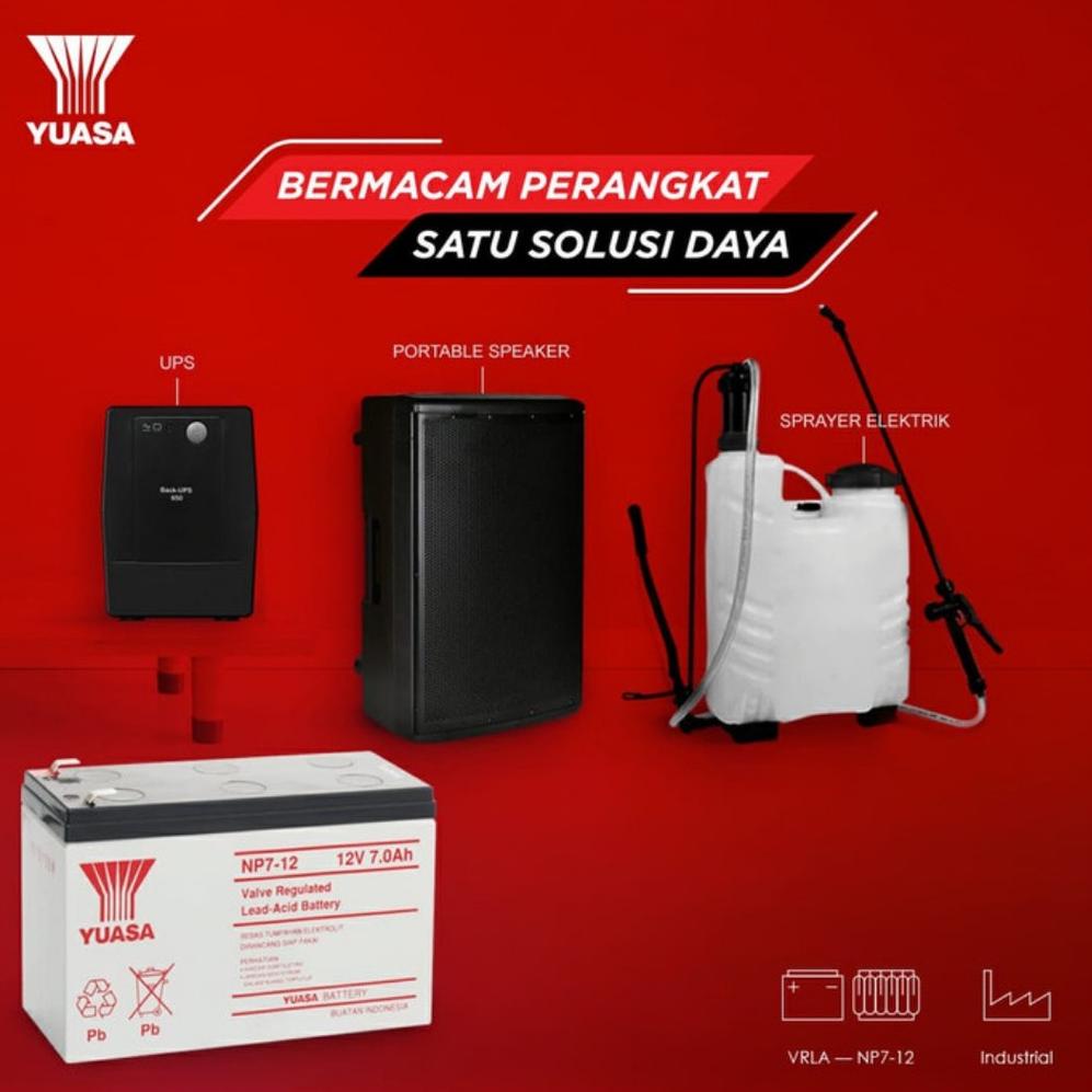 Jual Yuasa 7ah Aki kering (MF battery) Yuasa 12v 12volt 7Ah 7 Ampere
