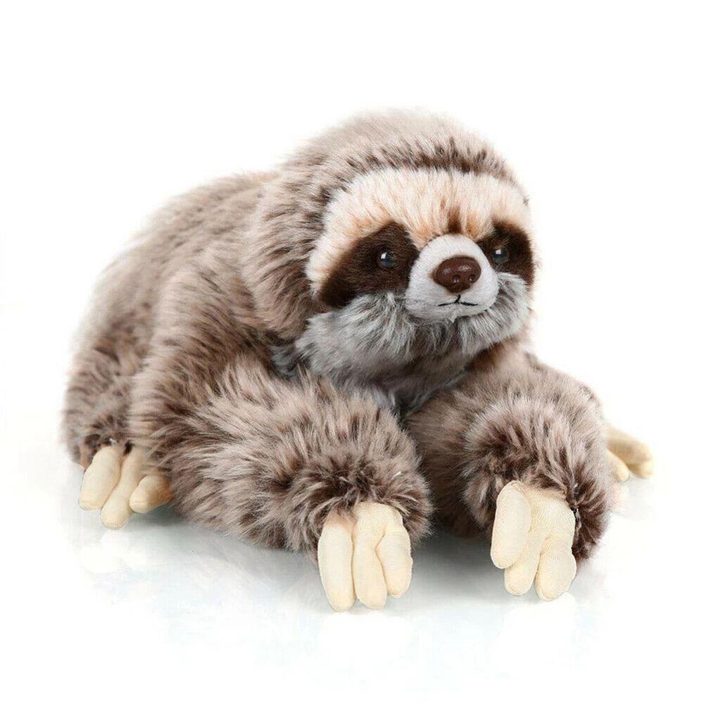 Rebuy Sloth Plush Toy Mainan Anak Ulang Tahun Boneka Binatang 35cm Tiga Berujung Hidup Nyata Lembut Mewah Sloth