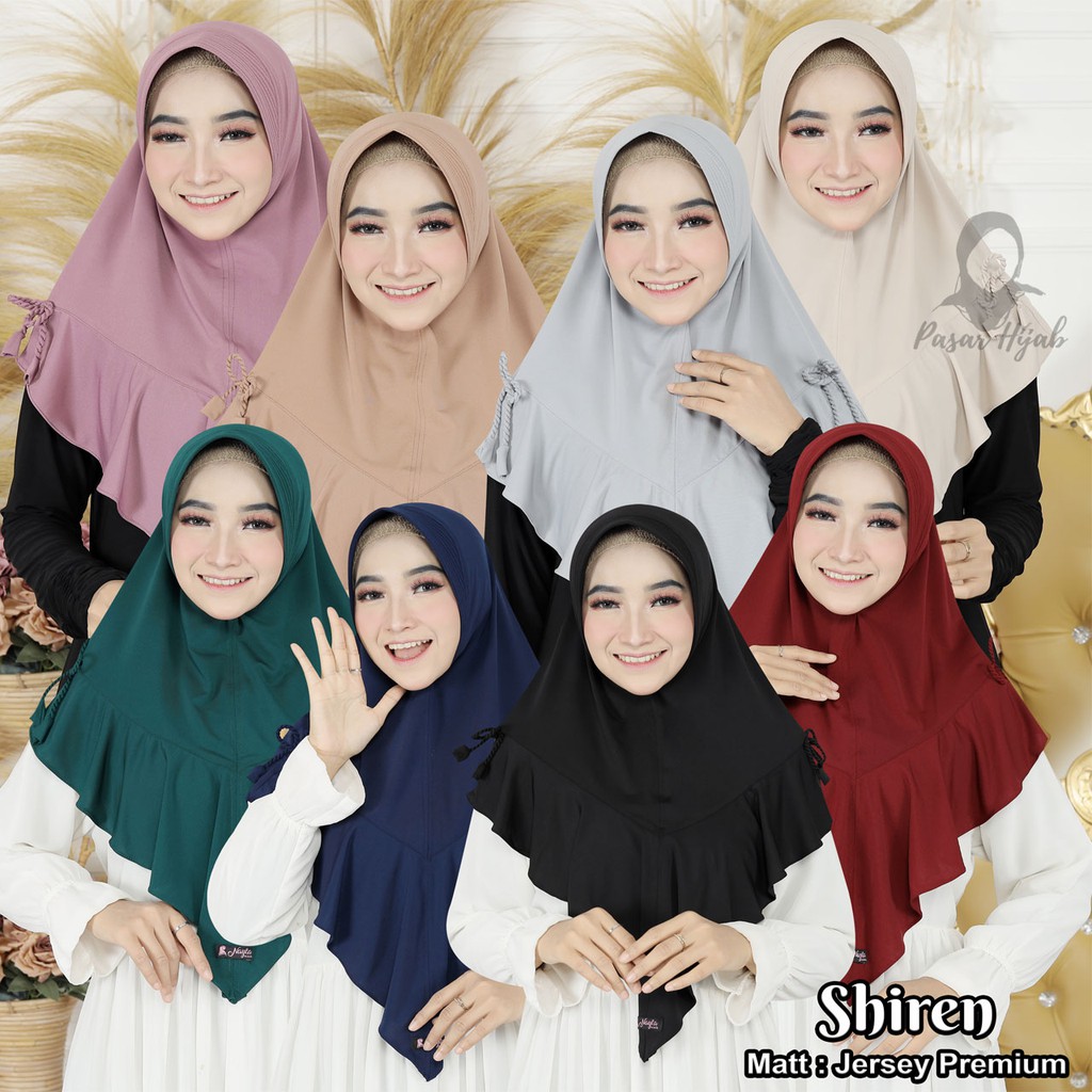 Jilbab Instan Pita Kepang Shiren Hijab Instan Jersey Premium Kerudung Bergo Pasar Hija'b