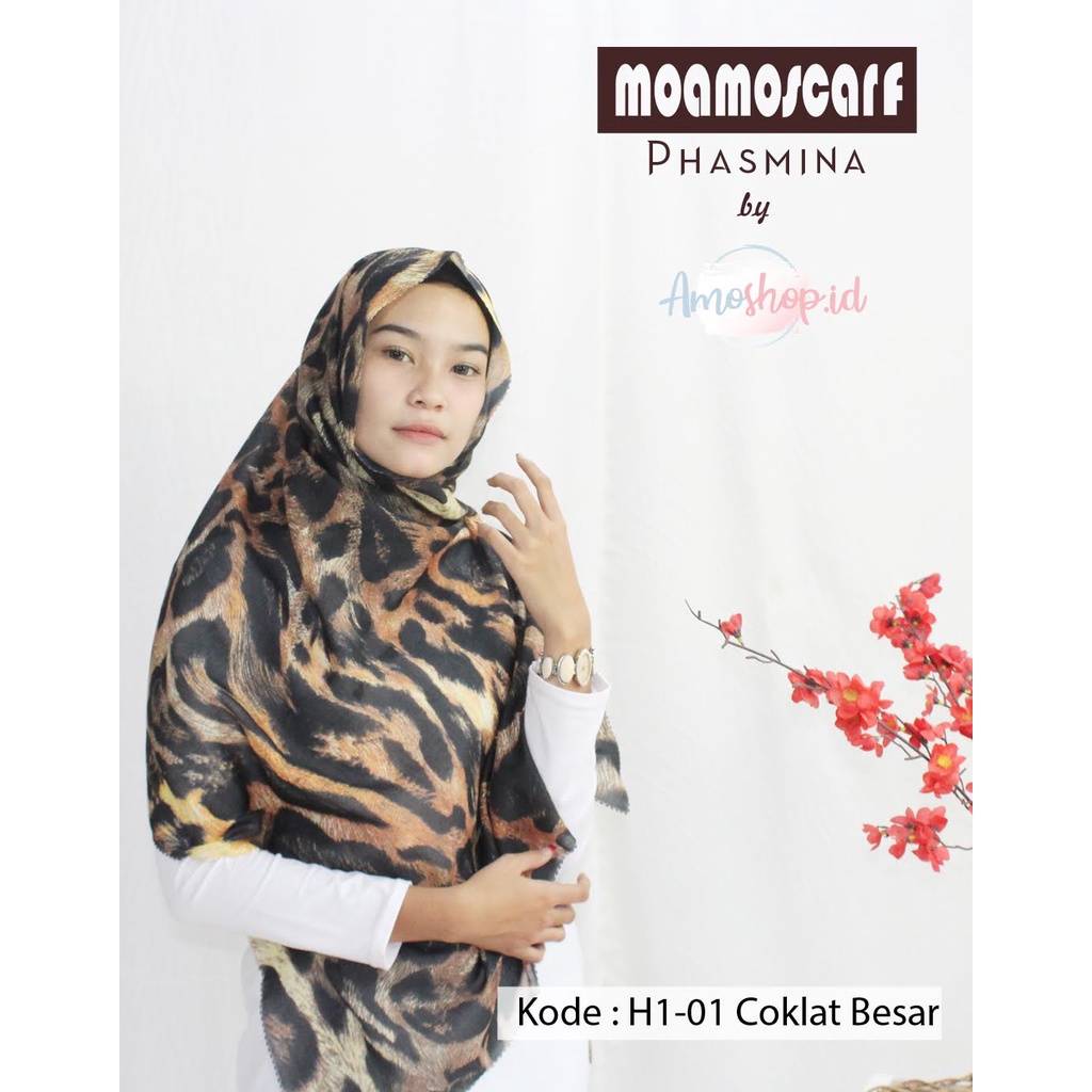 Hijab Pashmina Leopard | Jilbab Murah Motif Macan | Voal Premium Scarf