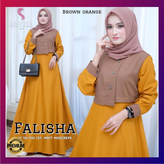 Falisha Dress Original by Shofiya - Dress Wanita Fashion Muslim