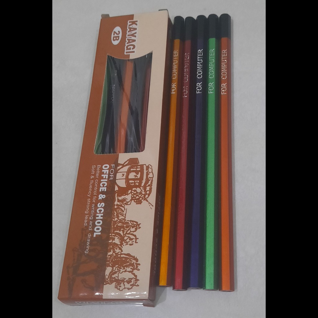 

[1 Lusin / 12 Pcs] Pensil 2B Kayagi Rainbow Cover Cokelat KY-122B