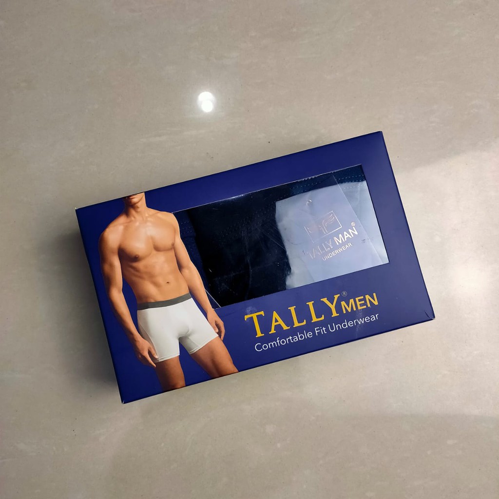 Boxer Pria Dewasa Polos Merek Tally 9017 Berbahan Katun  yang Lembut dan Nyaman