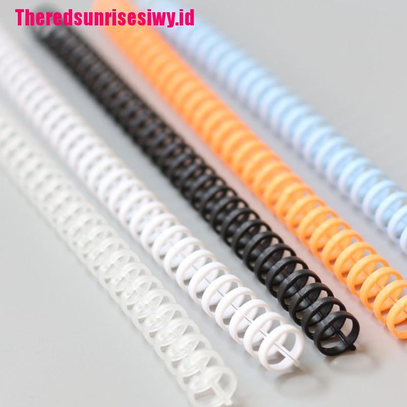 【Theredsunrisesiwy.id】5pcs 30 Hole Loose-leaf Plastic Binding Ring Spring Spiral Rings Office Supplies