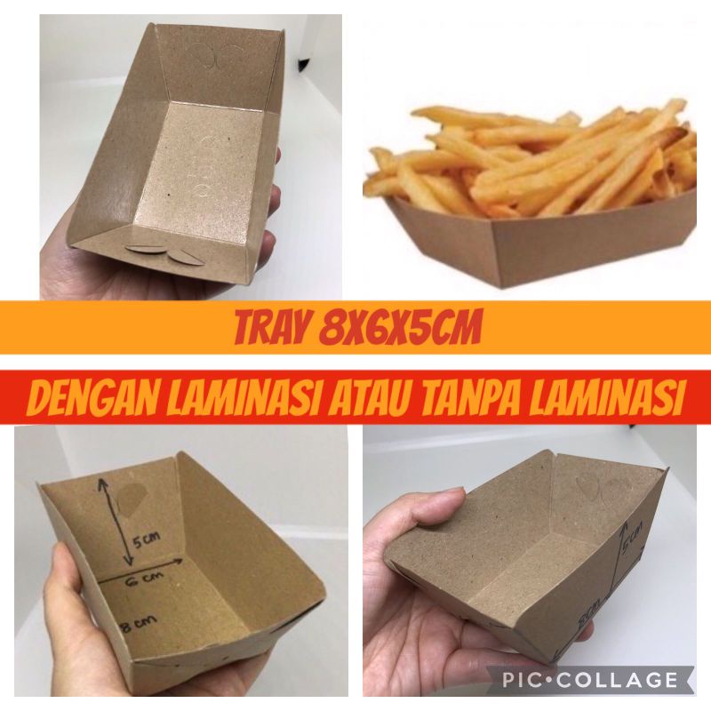 (100pcs) French Fries Boat / Tempat Kentang Goreng (TR 01)