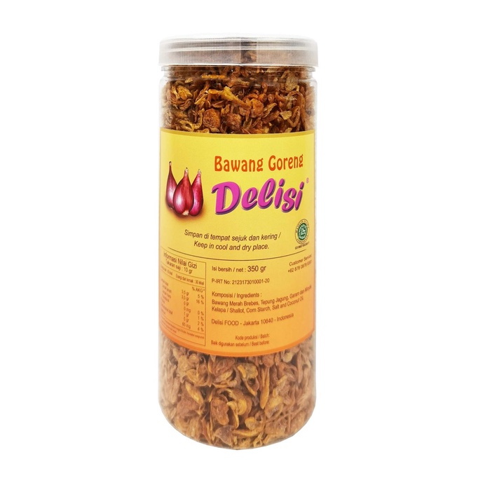 

Bawang Goreng DELISI - Brebes toples 350 gr - Halal - Fried Shallot